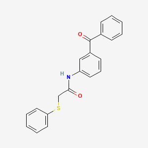 molecular formula C21H17NO2S B3667861 N-(3-benzoylphenyl)-2-(phenylthio)acetamide 