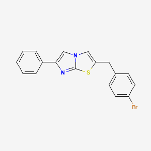 2-[(4-Bromophenyl)methyl]-6-phenylimidazo[2,1-b][1,3]thiazole