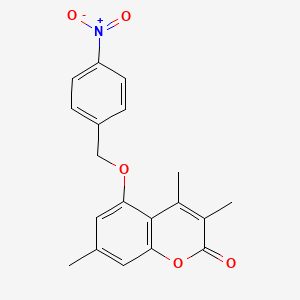 3,4,7-trimethyl-5-[(4-nitrobenzyl)oxy]-2H-chromen-2-one