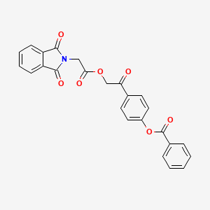 molecular formula C25H17NO7 B3667888 4-(2-{[2-(1,3-DIOXO-1,3-DIHYDRO-2H-ISOINDOL-2-YL)ACETYL]OXY}ACETYL)PHENYL BENZOATE 