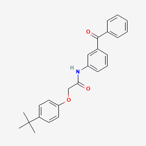 molecular formula C25H25NO3 B3667895 N-(3-benzoylphenyl)-2-(4-tert-butylphenoxy)acetamide 