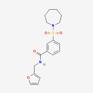 3-(1-azepanylsulfonyl)-N-(2-furylmethyl)benzamide