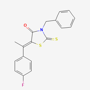 3-benzyl-5-[1-(4-fluorophenyl)ethylidene]-2-thioxo-1,3-thiazolidin-4-one