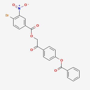 2-[4-(benzoyloxy)phenyl]-2-oxoethyl 4-bromo-3-nitrobenzoate