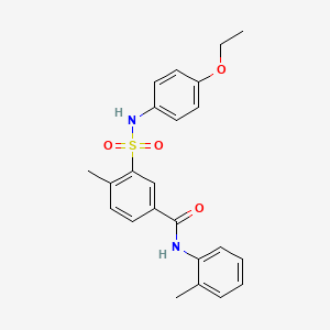 3-[(4-ethoxyphenyl)sulfamoyl]-4-methyl-N-(2-methylphenyl)benzamide