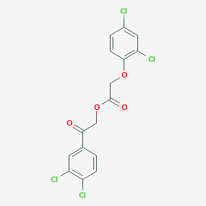 molecular formula C16H10Cl4O4 B3667969 2-(3,4-dichlorophenyl)-2-oxoethyl (2,4-dichlorophenoxy)acetate 