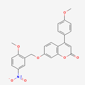 7-[(2-methoxy-5-nitrobenzyl)oxy]-4-(4-methoxyphenyl)-2H-chromen-2-one