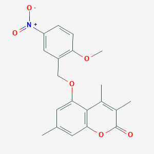 5-[(2-methoxy-5-nitrobenzyl)oxy]-3,4,7-trimethyl-2H-chromen-2-one