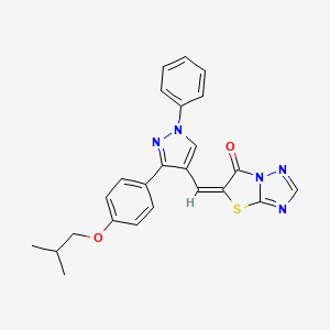 5-{[3-(4-isobutoxyphenyl)-1-phenyl-1H-pyrazol-4-yl]methylene}[1,3]thiazolo[3,2-b][1,2,4]triazol-6(5H)-one