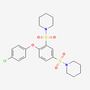 1,1'-{[4-(4-chlorophenoxy)-1,3-phenylene]disulfonyl}dipiperidine