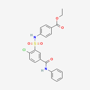 ethyl 4-({[5-(anilinocarbonyl)-2-chlorophenyl]sulfonyl}amino)benzoate