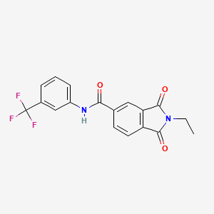 2-ethyl-1,3-dioxo-N-[3-(trifluoromethyl)phenyl]-5-isoindolinecarboxamide