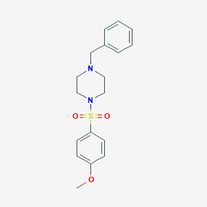 molecular formula C18H22N2O3S B366803 1-Benzyl-4-[(4-methoxyphenyl)sulfonyl]piperazine CAS No. 321531-79-7