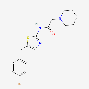 N-[5-(4-bromobenzyl)-1,3-thiazol-2-yl]-2-(1-piperidinyl)acetamide