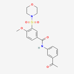 molecular formula C20H22N2O6S B3668052 N-(3-acetylphenyl)-4-methoxy-3-(4-morpholinylsulfonyl)benzamide 