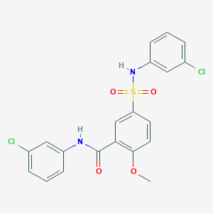 N-(3-chlorophenyl)-5-{[(3-chlorophenyl)amino]sulfonyl}-2-methoxybenzamide