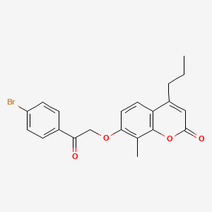 7-[2-(4-bromophenyl)-2-oxoethoxy]-8-methyl-4-propyl-2H-chromen-2-one