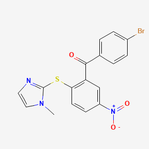 (4-bromophenyl){2-[(1-methyl-1H-imidazol-2-yl)thio]-5-nitrophenyl}methanone