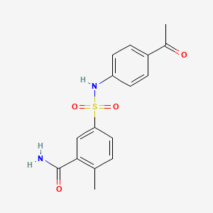 5-{[(4-acetylphenyl)amino]sulfonyl}-2-methylbenzamide