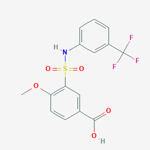 4-methoxy-3-({[3-(trifluoromethyl)phenyl]amino}sulfonyl)benzoic acid