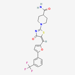 1-[4-oxo-5-({5-[3-(trifluoromethyl)phenyl]-2-furyl}methylene)-4,5-dihydro-1,3-thiazol-2-yl]-4-piperidinecarboxamide