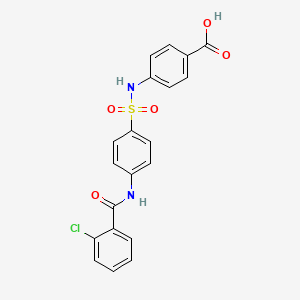 4-[({4-[(2-chlorobenzoyl)amino]phenyl}sulfonyl)amino]benzoic acid