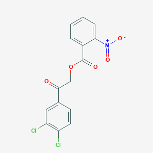 2-(3,4-dichlorophenyl)-2-oxoethyl 2-nitrobenzoate