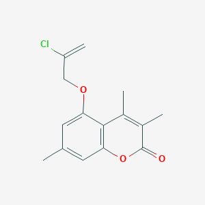 molecular formula C15H15ClO3 B3668173 5-[(2-chloro-2-propen-1-yl)oxy]-3,4,7-trimethyl-2H-chromen-2-one 