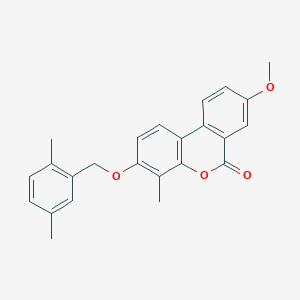 3-[(2,5-dimethylbenzyl)oxy]-8-methoxy-4-methyl-6H-benzo[c]chromen-6-one