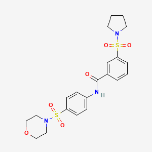 N-[4-(4-morpholinylsulfonyl)phenyl]-3-(1-pyrrolidinylsulfonyl)benzamide