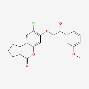 8-chloro-7-[2-(3-methoxyphenyl)-2-oxoethoxy]-2,3-dihydrocyclopenta[c]chromen-4(1H)-one