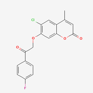 6-chloro-7-[2-(4-fluorophenyl)-2-oxoethoxy]-4-methyl-2H-chromen-2-one