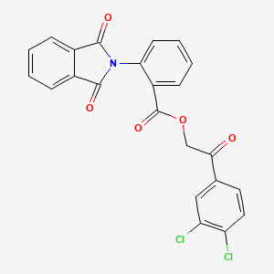 molecular formula C23H13Cl2NO5 B3668271 2-(3,4-dichlorophenyl)-2-oxoethyl 2-(1,3-dioxo-1,3-dihydro-2H-isoindol-2-yl)benzoate 