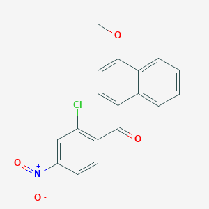 molecular formula C18H12ClNO4 B3668294 (2-chloro-4-nitrophenyl)(4-methoxy-1-naphthyl)methanone 