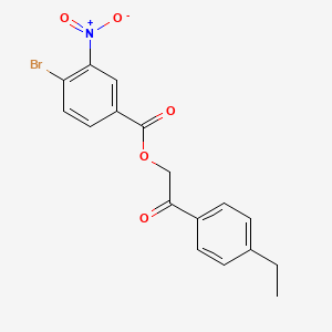 2-(4-ethylphenyl)-2-oxoethyl 4-bromo-3-nitrobenzoate