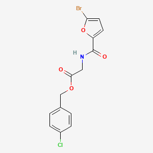 molecular formula C14H11BrClNO4 B3668309 4-chlorobenzyl N-(5-bromo-2-furoyl)glycinate 