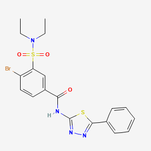 4-bromo-3-[(diethylamino)sulfonyl]-N-(5-phenyl-1,3,4-thiadiazol-2-yl)benzamide