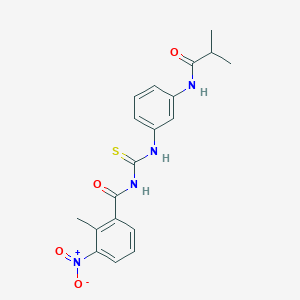 N-({[3-(isobutyrylamino)phenyl]amino}carbonothioyl)-2-methyl-3-nitrobenzamide