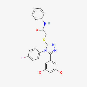 2-{[5-(3,5-dimethoxyphenyl)-4-(4-fluorophenyl)-4H-1,2,4-triazol-3-yl]thio}-N-phenylacetamide