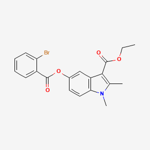 ETHYL 5-(2-BROMOBENZOYLOXY)-1,2-DIMETHYL-1H-INDOLE-3-CARBOXYLATE