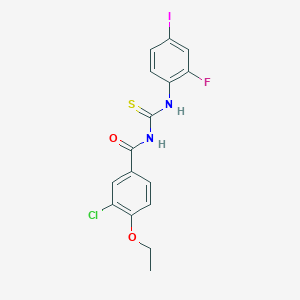 3-chloro-4-ethoxy-N-{[(2-fluoro-4-iodophenyl)amino]carbonothioyl}benzamide