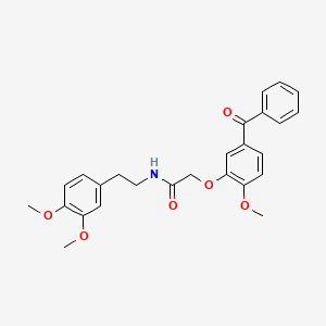 2-(5-benzoyl-2-methoxyphenoxy)-N-[2-(3,4-dimethoxyphenyl)ethyl]acetamide