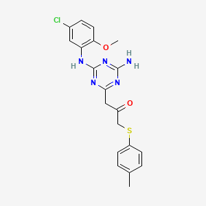 1-{4-amino-6-[(5-chloro-2-methoxyphenyl)amino]-1,3,5-triazin-2-yl}-3-[(4-methylphenyl)thio]acetone