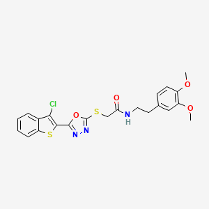 2-{[5-(3-chloro-1-benzothien-2-yl)-1,3,4-oxadiazol-2-yl]thio}-N-[2-(3,4-dimethoxyphenyl)ethyl]acetamide