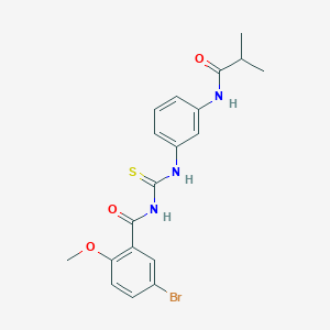 5-bromo-N-({[3-(isobutyrylamino)phenyl]amino}carbonothioyl)-2-methoxybenzamide