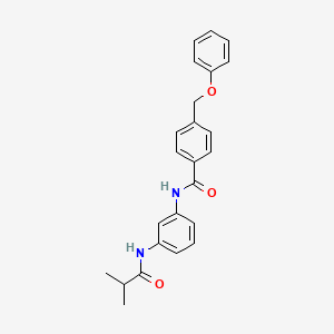 N-{3-[(2-methylpropanoyl)amino]phenyl}-4-(phenoxymethyl)benzamide