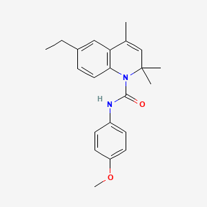 molecular formula C22H26N2O2 B3668573 6-ethyl-N-(4-methoxyphenyl)-2,2,4-trimethyl-1(2H)-quinolinecarboxamide 