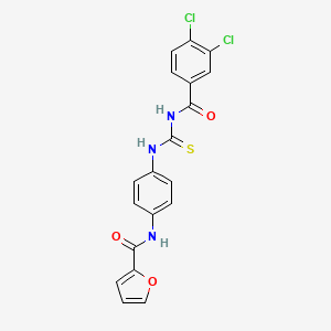 molecular formula C19H13Cl2N3O3S B3668575 N-[4-({[(3,4-dichlorobenzoyl)amino]carbonothioyl}amino)phenyl]-2-furamide 