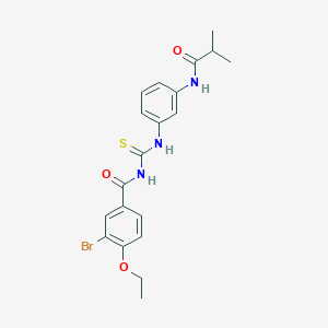 molecular formula C20H22BrN3O3S B3668583 3-bromo-4-ethoxy-N-({[3-(isobutyrylamino)phenyl]amino}carbonothioyl)benzamide 