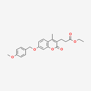 ethyl 3-{7-[(4-methoxybenzyl)oxy]-4-methyl-2-oxo-2H-chromen-3-yl}propanoate